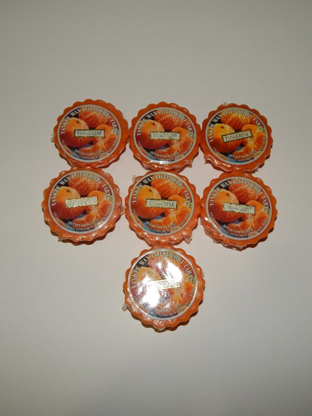 7 Yankee Candle Tangerine Wax Melt Tarts .8oz Ea